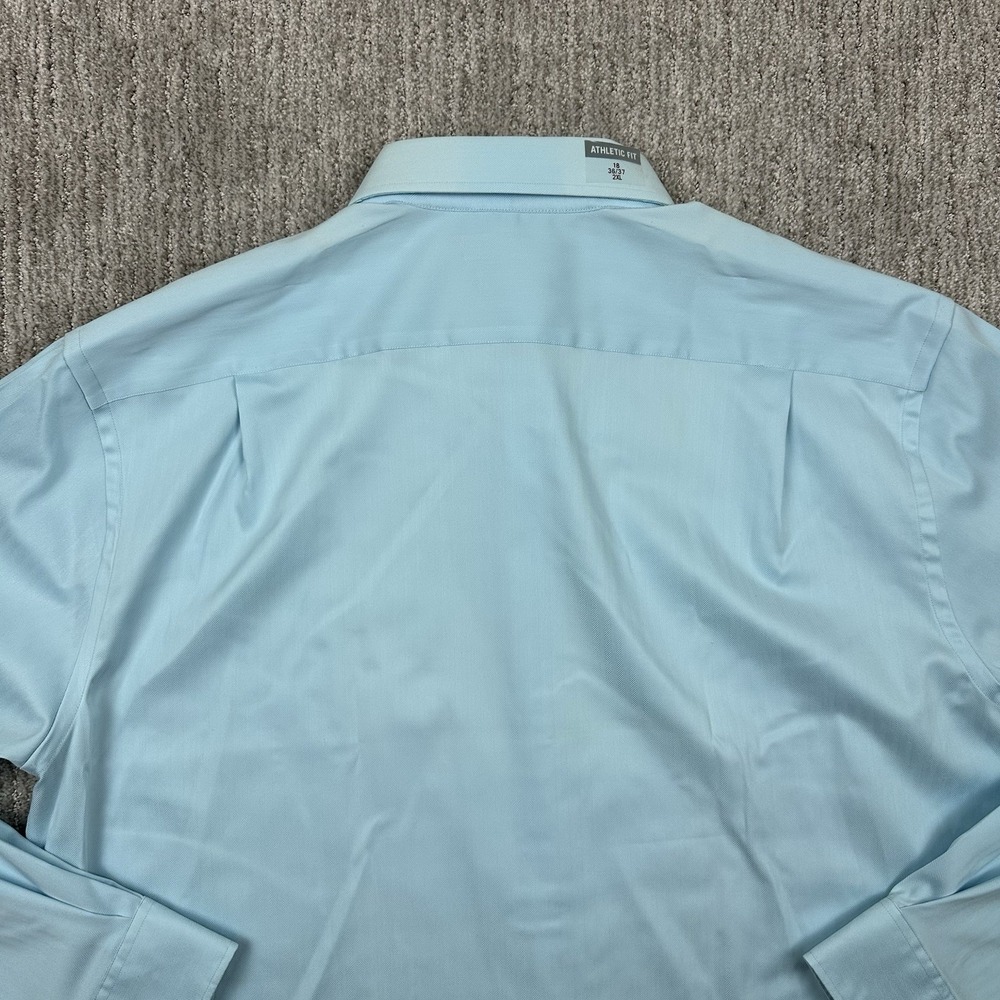 NWT Tommy Hilfiger Shirt The Flex Cool Athletic Fit Mens 2XL Blue Long Sleeve - Picture 11 of 12